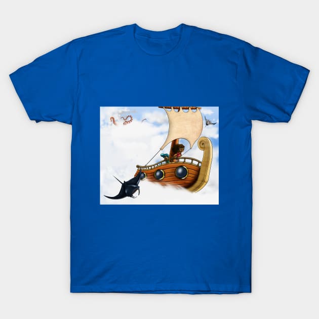 African American Kids on a Boat T-Shirt by treasured-gift